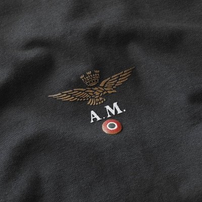 Aeronautica Militare czarny t-shirt koszulka męska crew-neck SC0TI001J508-34300