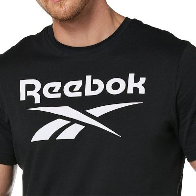 Reebok t-shirt koszulka męska czarna bawełna Big Logo Tee HD4222