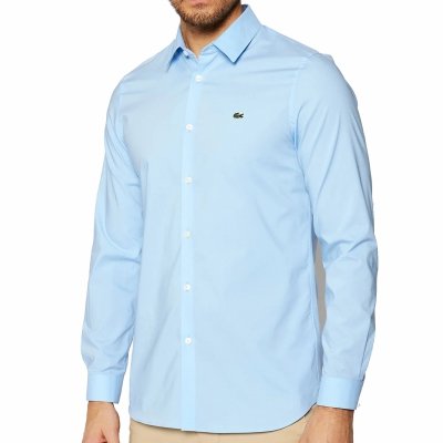 Lacoste koszula męska błękitna CH2668-HBP