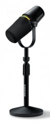 Shure MV7+-K-BNDL - mikrofon lektorski/wokalny ze złączem XLR/USB-C, czarny + statyw biurkowy GATOR