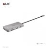 CLUB3D CSV-1594 stacja dokująca USB 3.2 Gen 1 (3.1 Gen 1) Type-C Czarny, Szary