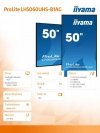IIYAMA Monitor wielkoformatowy 49.5 cala LH5060UHS-B1AG matowy 24h/7 500(cd/m2) VA 3840 x 2160 UHD(4K) Android.11 Wifi CMS(iiSig