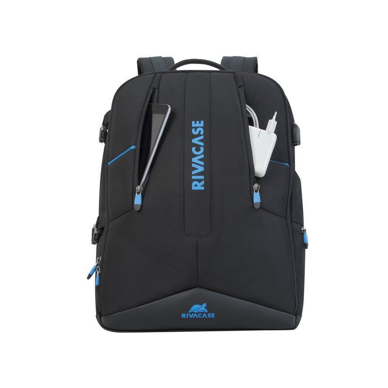 Rivacase 7860 torba na notebooka 43,9 cm (17.3&quot;) Plecak Czarny, Niebieski
