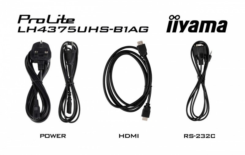 IIYAMA Monitor 42.5 cala ProLite LH4375UHS-B1AG, 24/7,IPS,ANDROID.11,4K,500cd/m2,WiFi,3xHDMI,DP,Daisy/Chain,2xUSB,2x10W,RJ45,iiS