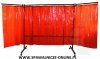 Parawan spawalniczy z ramionami OPEN WELD SOLID  4700x1900 mm z kurtynami foliowymi 