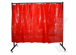 Parawan spawalniczy z kurtynami foliowymi OPEN WELD SOLID 2100x1900 mm