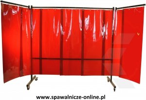 PARAWAN SPAWALNICZY Z RAMIONAMI OPEN WELD SOLID ULTRA Z KURTYNAMI LAMELOWYMI 3700x1900 mm (szer x wys) 