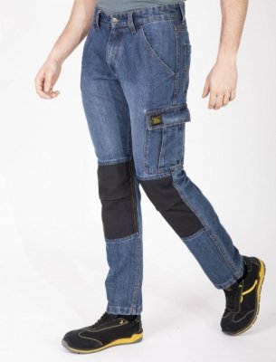 RICA LEWIS WORKWEAR - WYTRZYMAŁE JEANSY ROBOCZE Z WZMOCNIENIAMI KOLAN  CORJE2