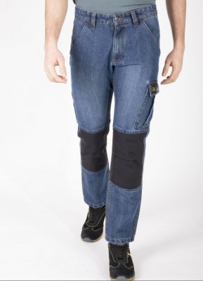 RICA LEWIS WORKWEAR - WYTRZYMAŁE JEANSY ROBOCZE Z WZMOCNIENIAMI KOLAN  CORJE2