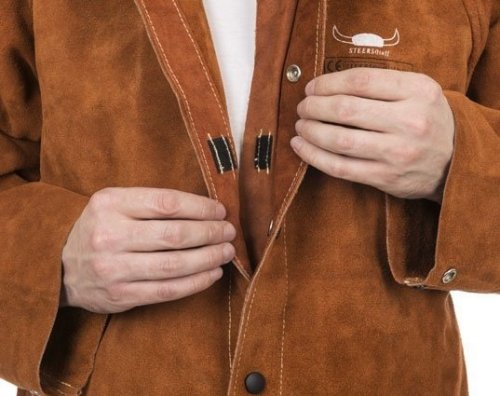 WELDAS-Lava Brown™ skórzana kurtka spawalnicza z dwoiny bydlęcej 44-7300 