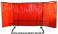 Parawan spawalniczy z ramionami OPEN WELD SOLID 4700x1900 mm z kurtynami foliowymi 