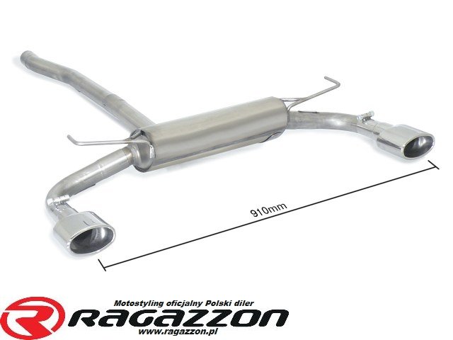 よっちゃん Tłumik końcowy podwójny RAGAZZON TOP LINE sportowy wydech