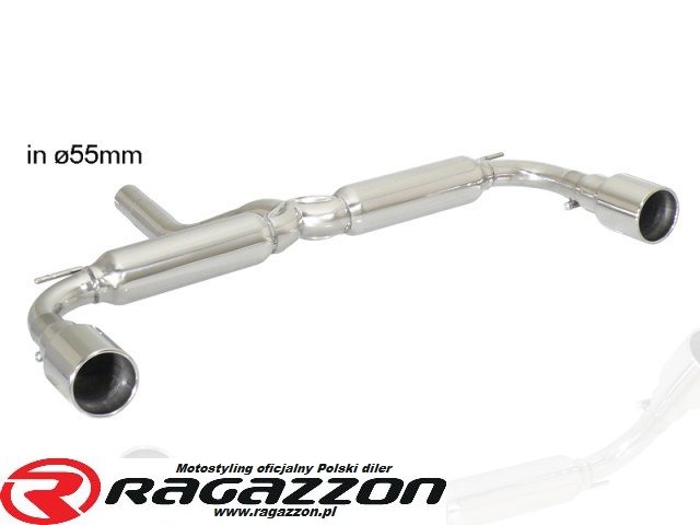 Tłumik końcowy podwójny RAGAZZON TOP LINE sportowy wydech