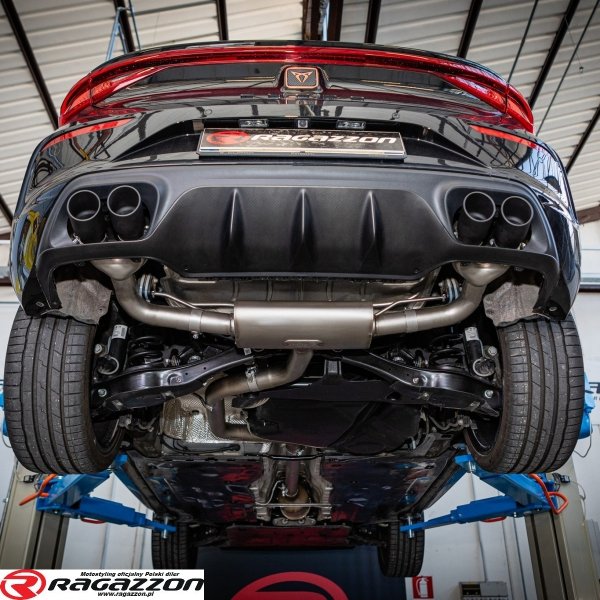 Podwójny tłumik końcowy Cupra Leon 2.0TSI 180kW RAGAZZON BLACK sportowy wydech