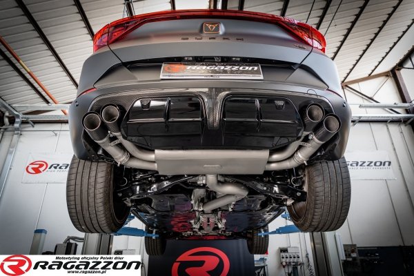 Tłumik końcowy CAT-BACK z zaworem Cupra Formentor VZ5 2.5TSI 4Drive RAGAZZON CARBON sportowy wydech