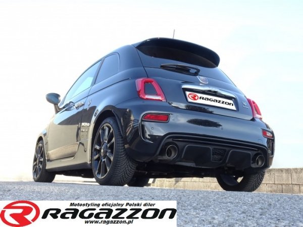 Tłumik końcowy przelotowy podwójny Abarth 500 / 595 / 695 1.4 T-JET RAGAZZON stal 2x102mm sportowy wydech