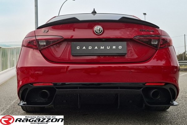 Dyfuzor zderzaka, rear diffuser CADAMURO Alfa Romeo Giulia Veloce / Quadrifoglio style do malowania