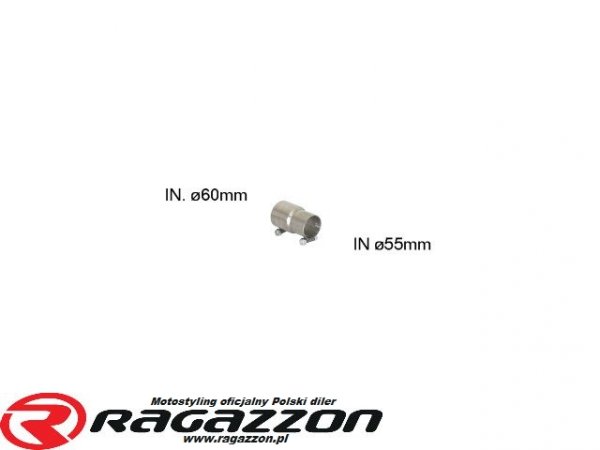 Złączka adapter przejściówka wydechu RAGAZZON EVO LINE sportowy wydech