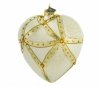 Christmas bauble heart 9cm - Golden frost