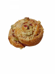 8036 Oskroba Drożdżówka Duet z rabarbarem i truskawkami 130g 1x50  NOWOŚĆ!!!