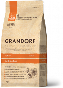 Grandorf Adult Cat Sterilised - Turkey 2kg.