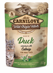CARNILOVE CAT POUCH DUCK&CATNIP 85g