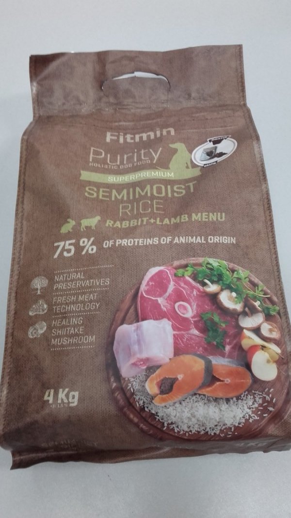 Fitmin Dog Purity Rice Semimoist Rabbit&amp;lamb 4kg