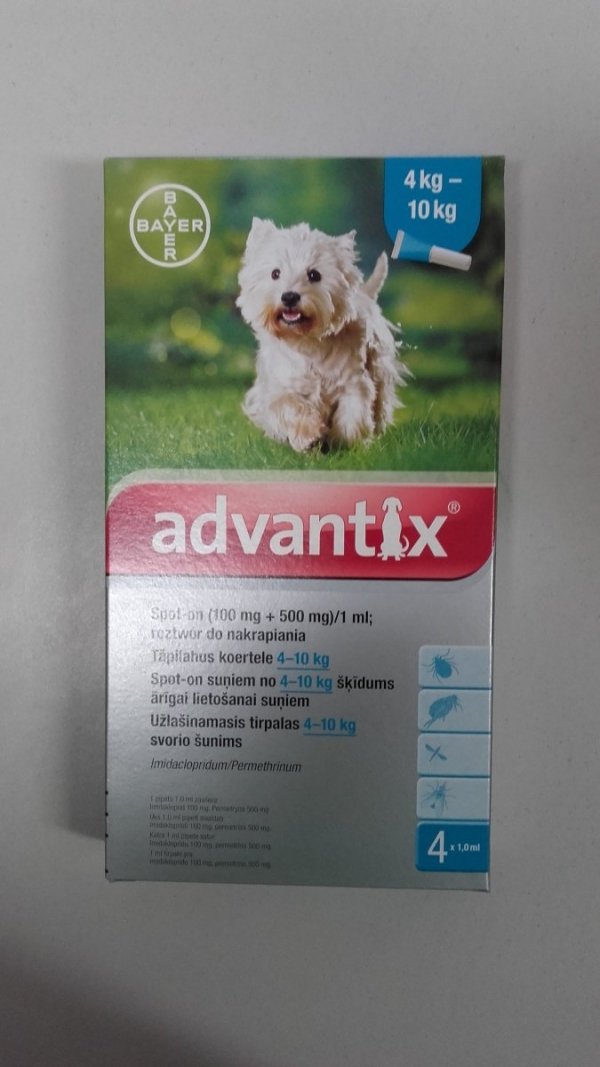 Advantix Spot-On M krople pies do 4-10kg 1szt.