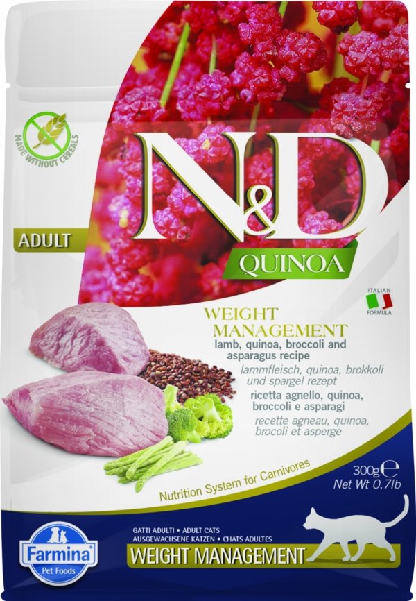 opakowanie karmy Farmina N&amp;D Quinoa Weight Management 300g