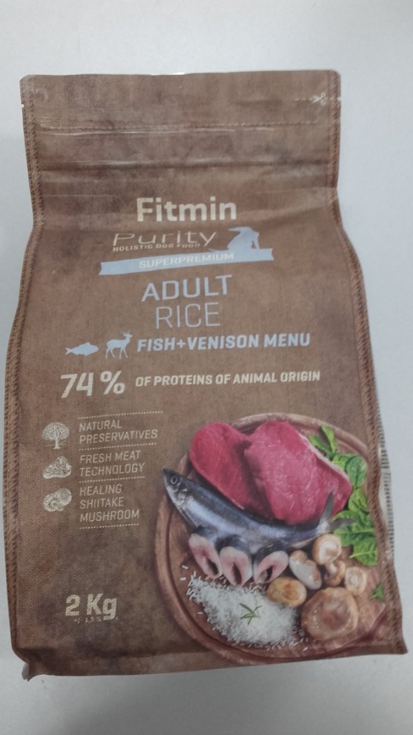 Fitmin dog Purity Adult Rice Fisch venison menu 2kg