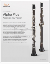BACKUN klarnet B Alpha Plus, Boehm (17 klap/6 okularów), drewno Grenadilla, klapy niklowane, z futerałem