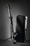 BACKUN klarnet basowy Alpha, syntetyczny, skala do niskiego C, posrebrzany klapy, z futerałem