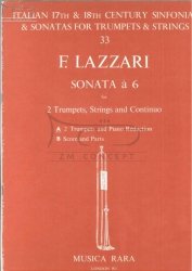 Lazzari Ferdinando Antonio.: Sonata a 6 (for 2 Trumpets, Strings and BC) - wyciąg fortepianowy