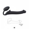 Podwójne dildo Strap-on-me Silicone bendable strap-on M Black