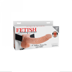 Pipedream Fetish Fantasy Series 9 Hollow Strap-On with Balls Light