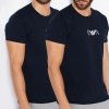 Emporio Armani t-shirt koszulka męska granatowa komplet 2-pack 