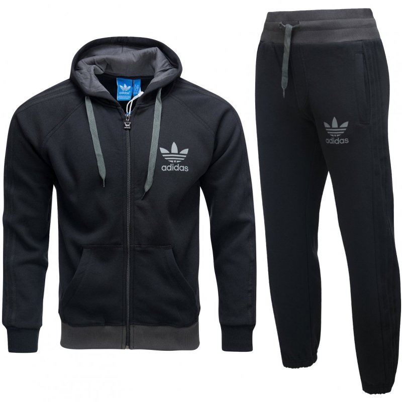 Adidas Originals męski sportowy czarny dres komplet AB7588/AB7582