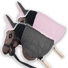 Derka dwustronna i nauszniki Skippi dla Hobby Horse - różowa i szara