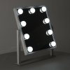 Lusterko do makijażu kosmetyczne podświetlane 9 LED Hollywood z 9 żarówkami USB 25 x 30 cm