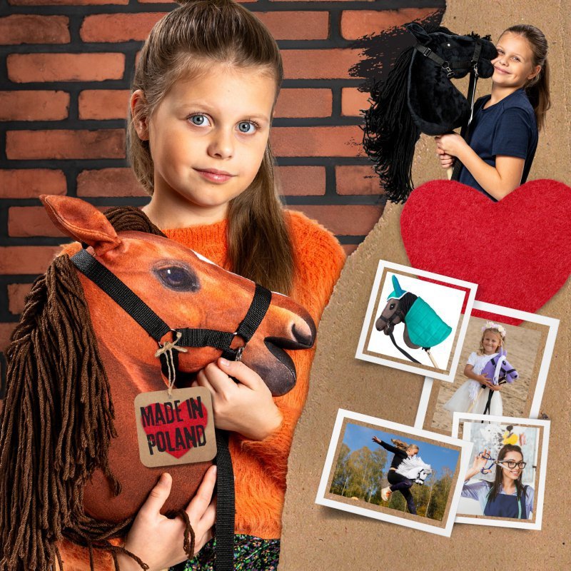Hobby Horse Skippi - koń na kiju - Bursztyn