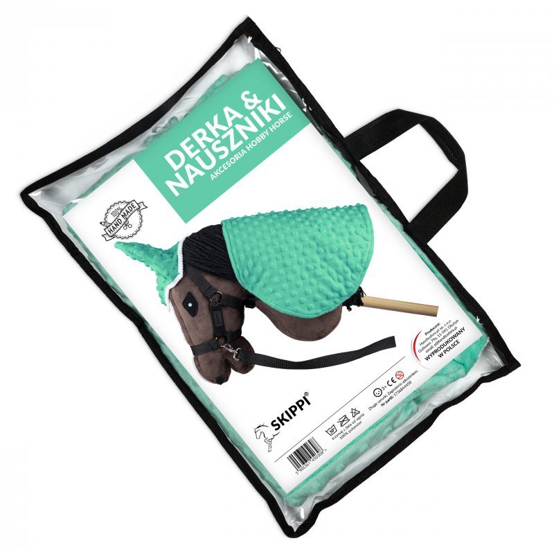 Derka i nauszniki Skippi dla Hobby Horse - miętowa