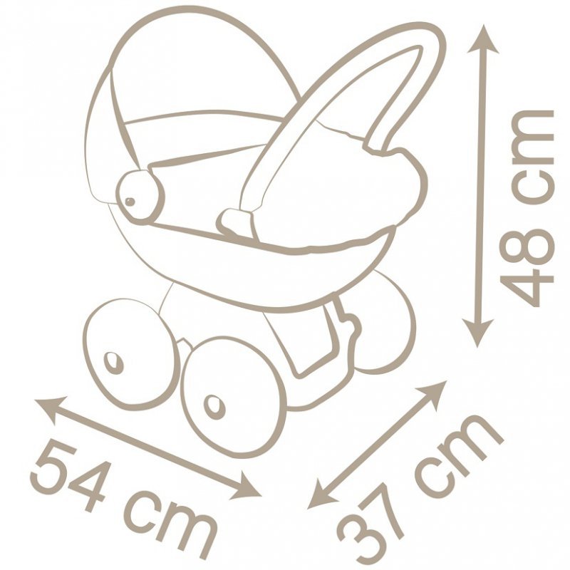 SMOBY Baby Nurse Wózek Głęboki dla lalki z plastikowym daszkiem