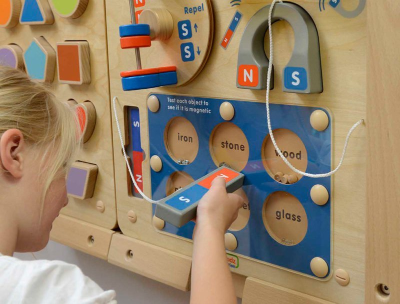 MASTERKIDZ Nauka o Przyciąganiu Magnetycznym - Ścienna Tablica Edukacyjna Flex Montessori