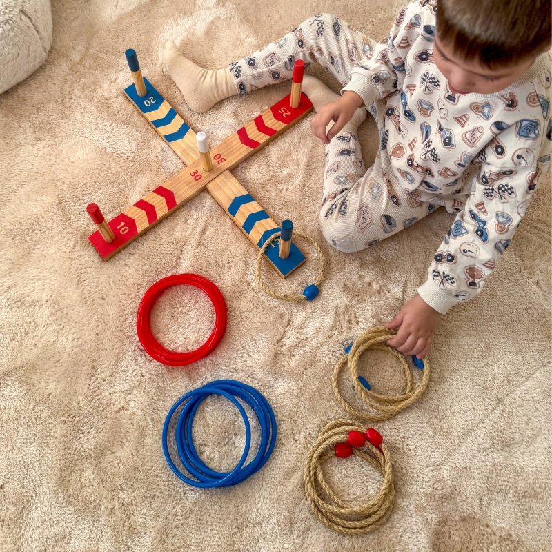 TOOKY TOY  Drewniana Gra Fun Serso Zręcznościowa Ring Cross