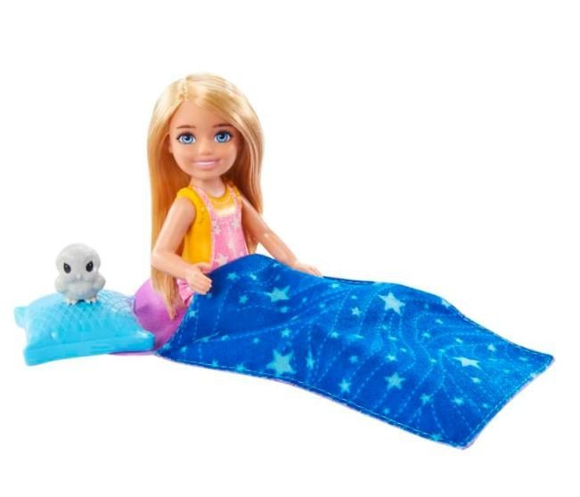 Mattel Zestaw Barbie Kemping Chelsea Lalka + śpiwór