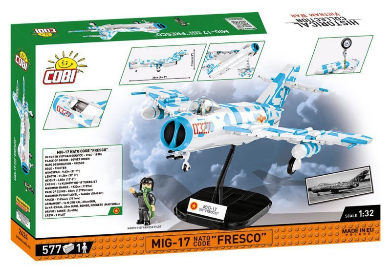 Cobi Klocki Klocki Historicall Collection Vietnam War MIG17 Nato Code Fresco