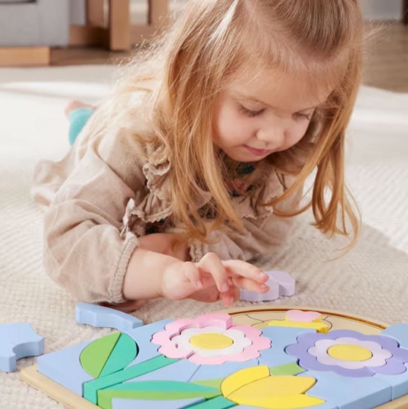 Fisher Price Układanka drewniana Kwiaty