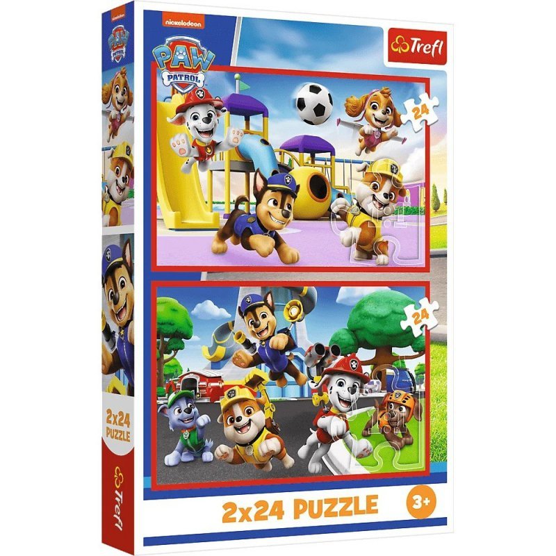 Trefl Puzzle 2x24 elementy Psi Patrol Psi dzień zabaw Paw Patrol