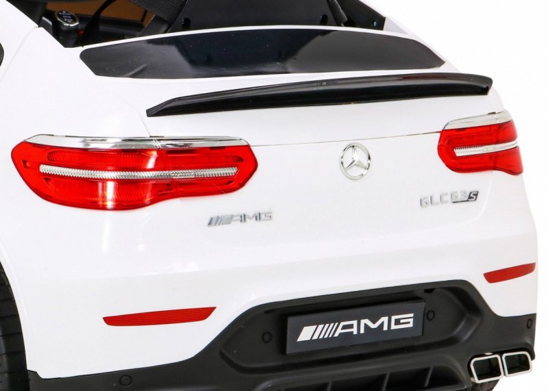 Mercedes Benz GLC63S dla dzieci, Biały SUV + Pilot + Napęd 4x4