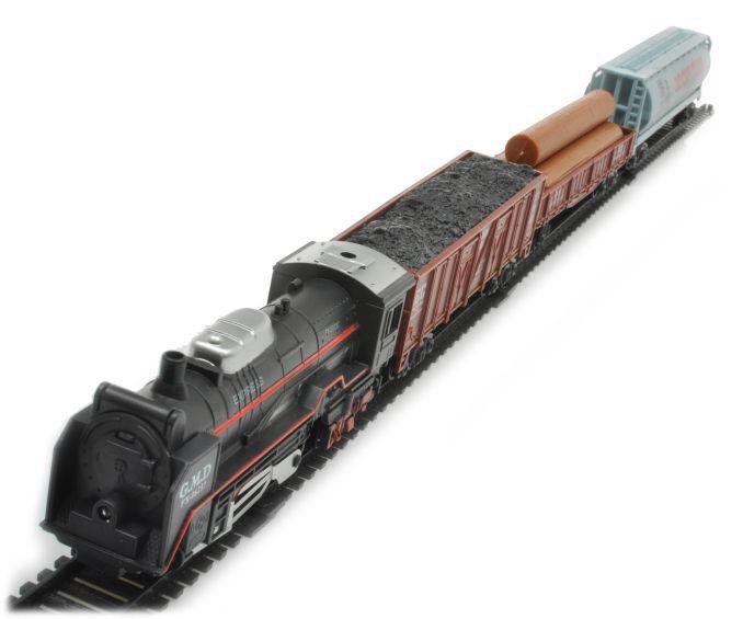 Kolejka Rail King Parowóz + 3 Wagony